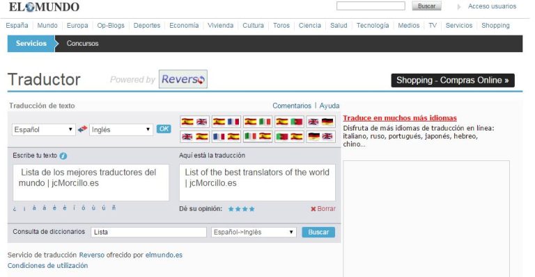 Lista de los mejores traductores - jcweb
