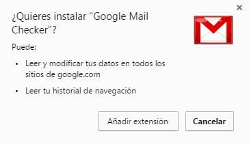 Extensiones Chrome Google Mail popup