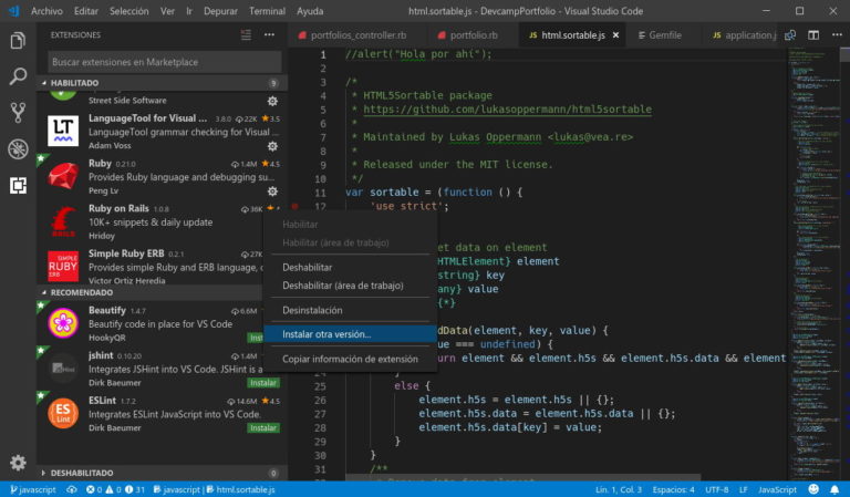 Visual Studio Code facilitara la tarea de programar 6
