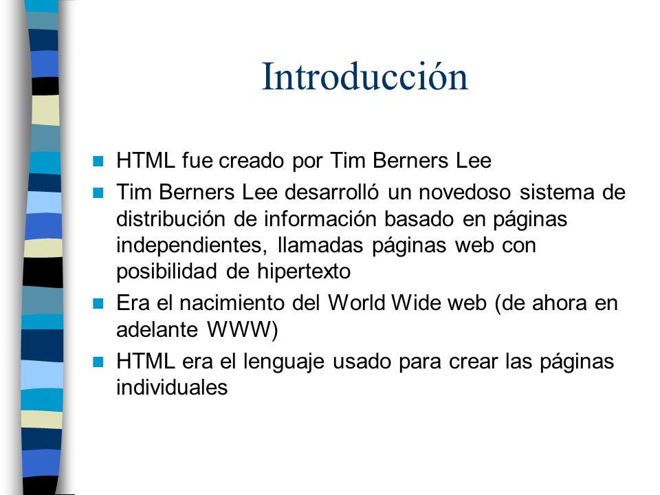 Desarrollo de HTML por Berners-Lee
