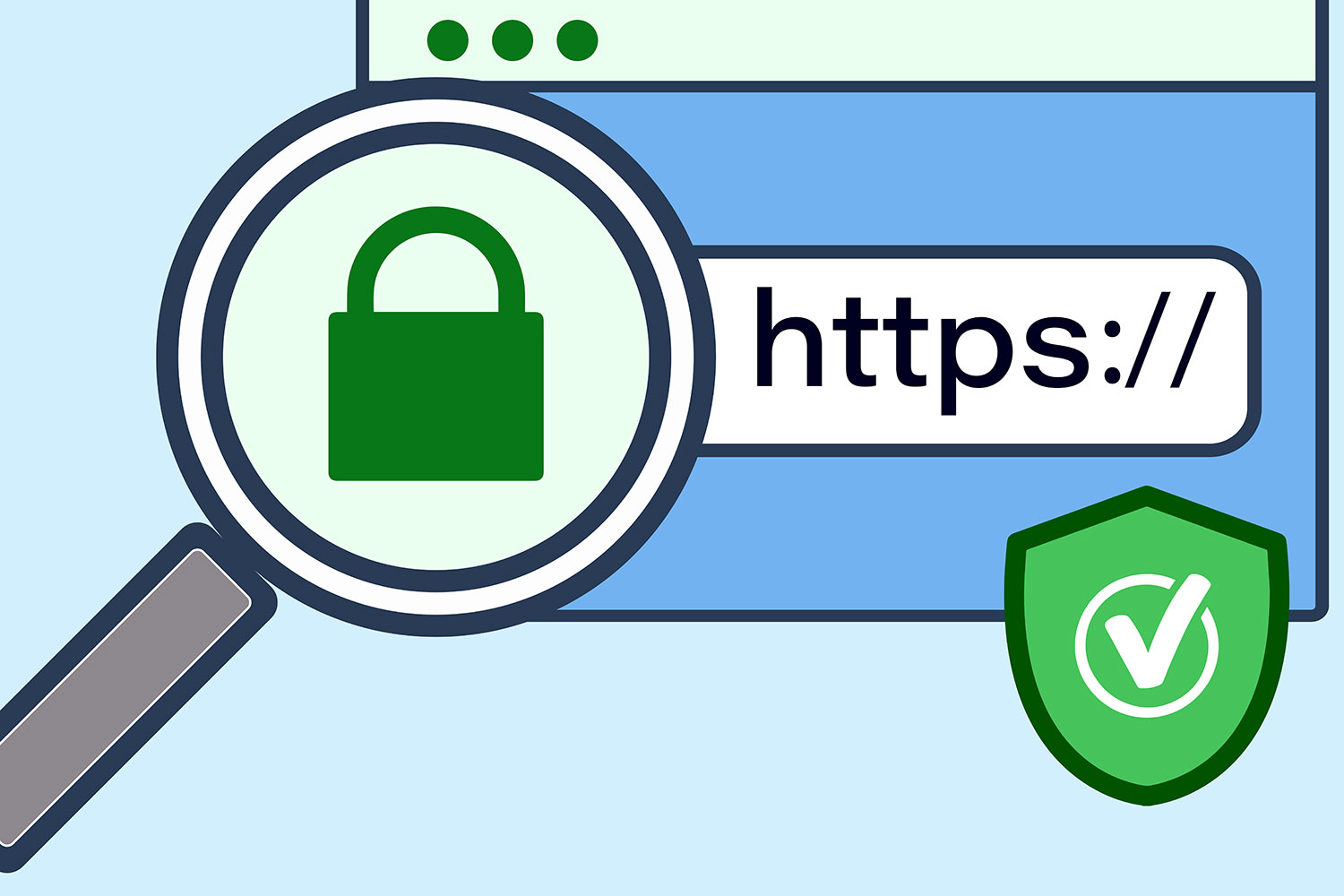 Candado verde con HTTPS