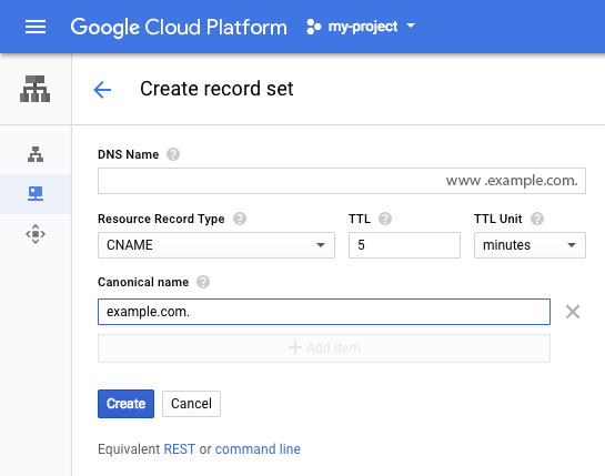 Configuración de DNS en Google Cloud