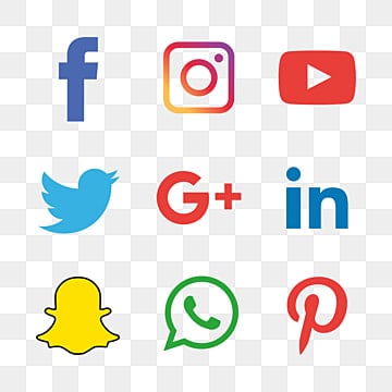 Iconos de redes sociales en formato PNG