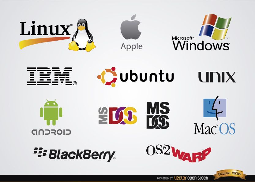 Logos de diferentes sistemas operativos