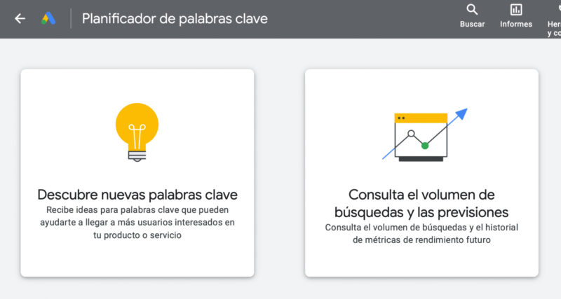 5 dos opciones Google Keyword Planner e1740475352222