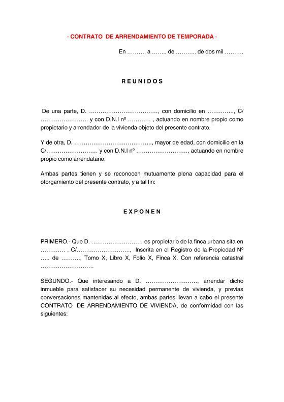 Contratos de alquiler