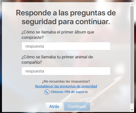 Preguntas de seguridad