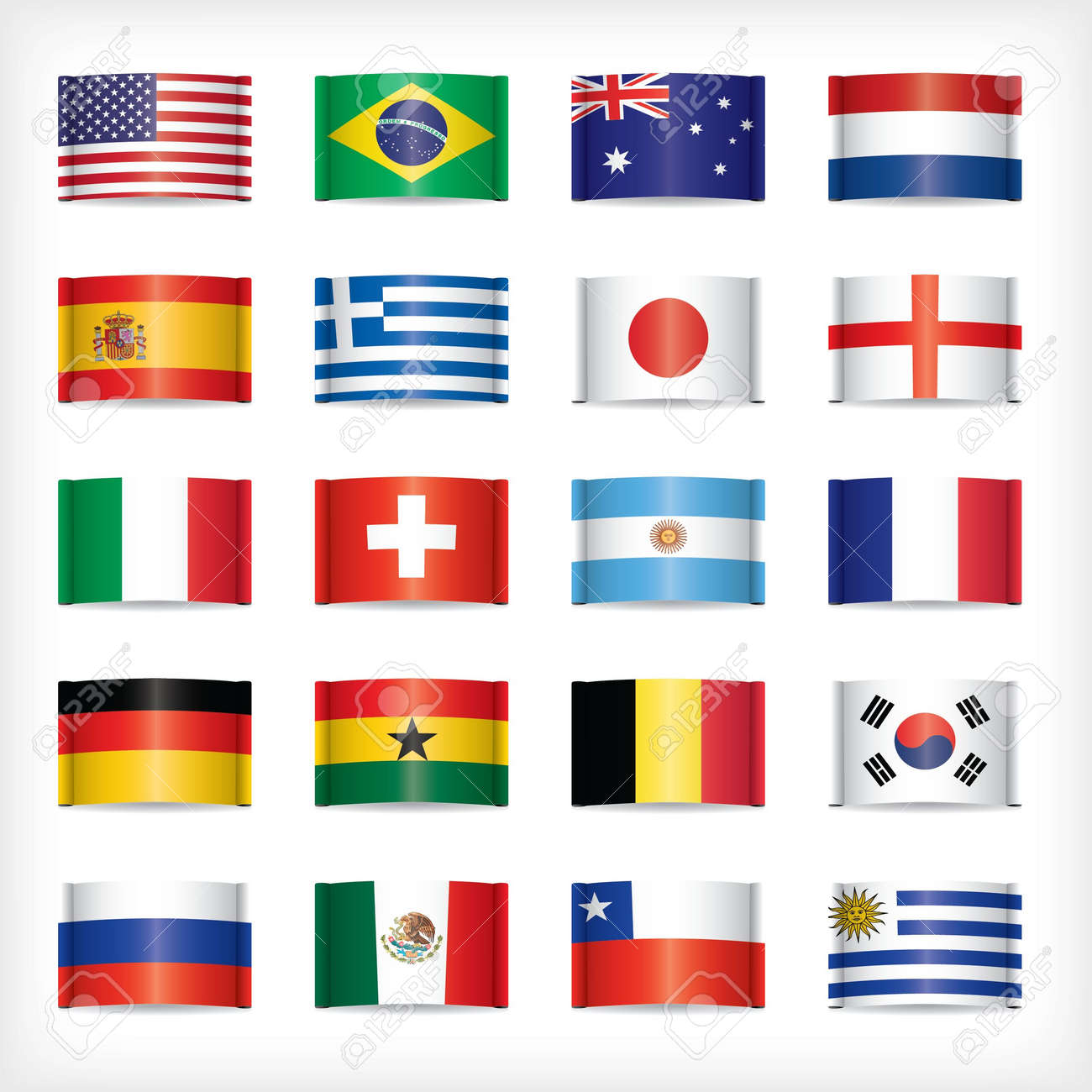 Bandera de varios países
