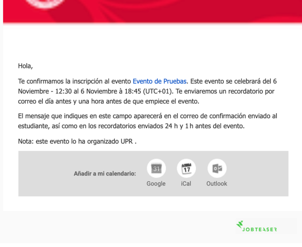 Confirmación de recepción