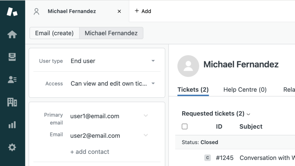 Campo de dirección de correo
