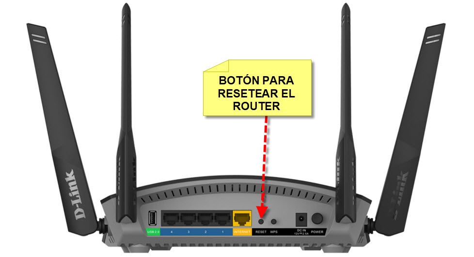 Router y dispositivo reiniciando
