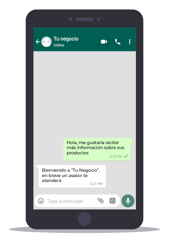 Mensaje personalizado