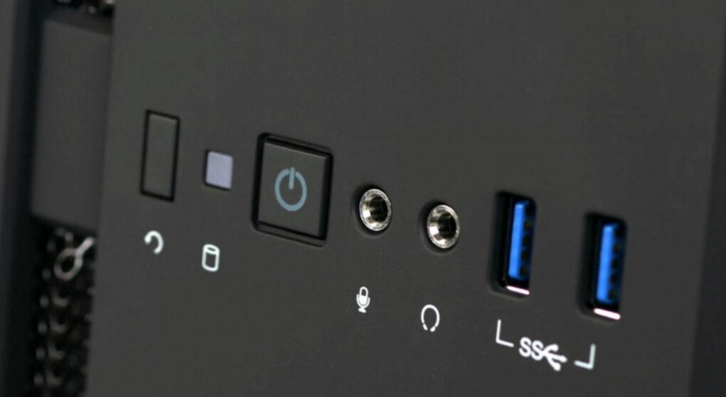 Botón de reinicio de computadora