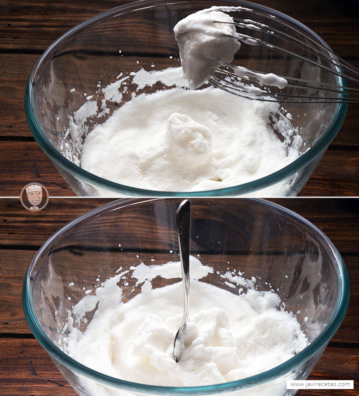 Receta fácil para hacer flan de huevo con webos frescos 13 Claras a punto de nieve