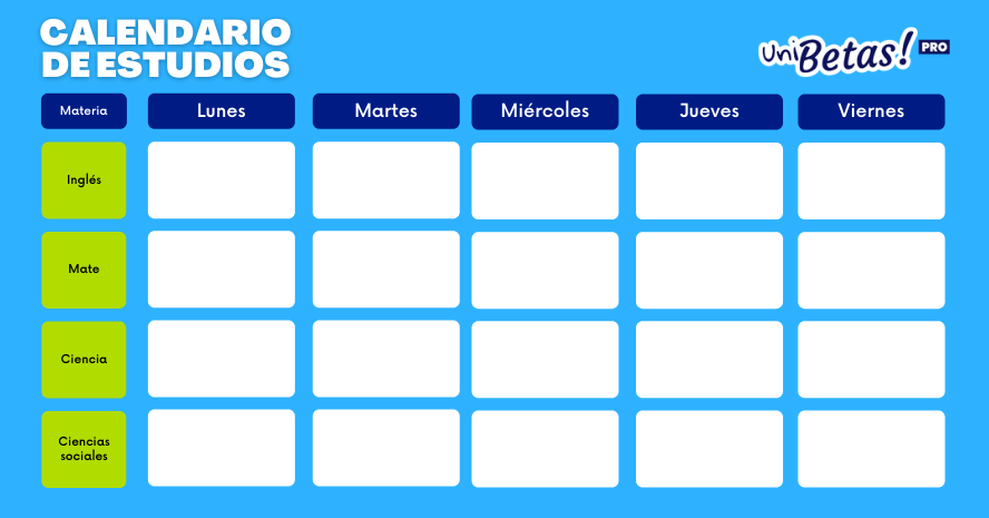 Prepárate con tranquilidad: Consejos para afrontar el final 23 Calendario de estudio