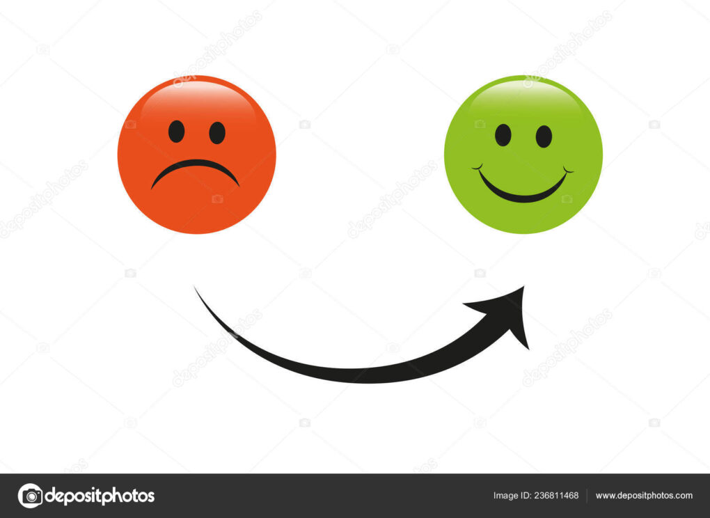 Emoji sonriente y flecha