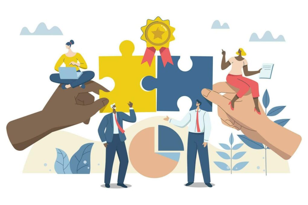 Equipo trabajando en armonía