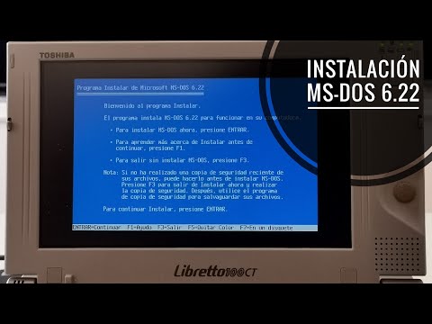 Instalación y uso de MS-DOS en tu computadora hoy 17 Pantalla de instalación de MS-DOS