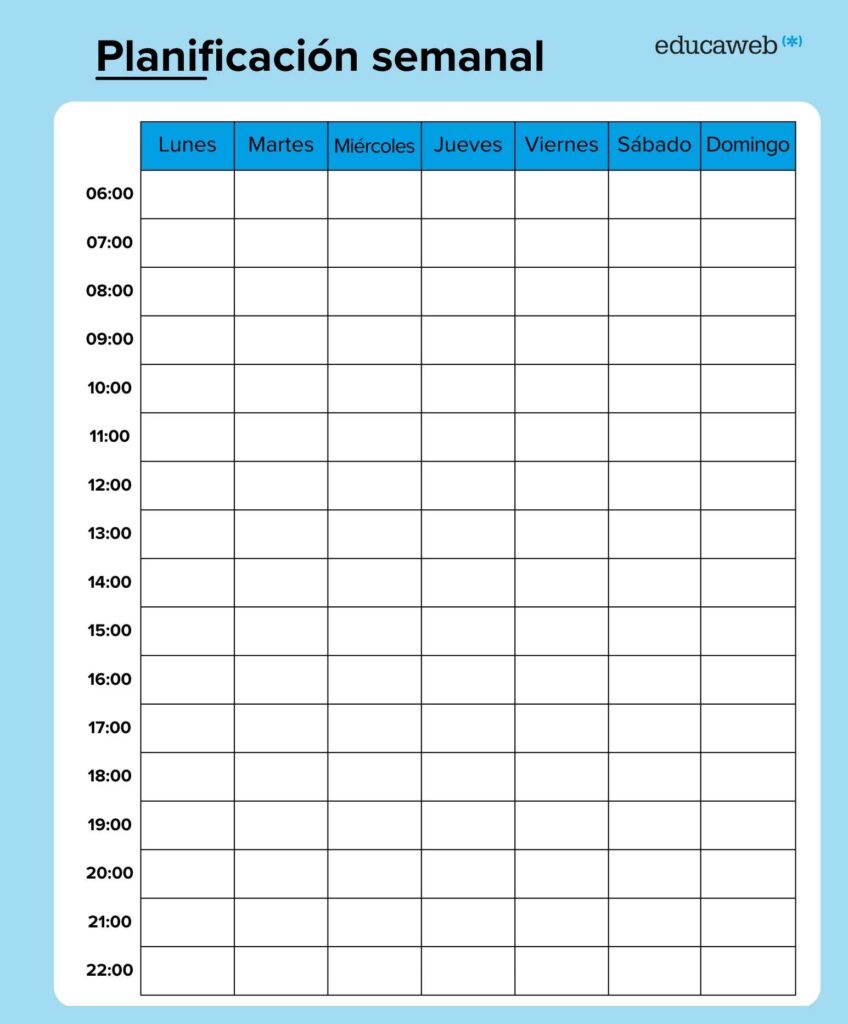 Prepárate con tranquilidad: Consejos para afrontar el final 15 planificacion semanal plan est 1