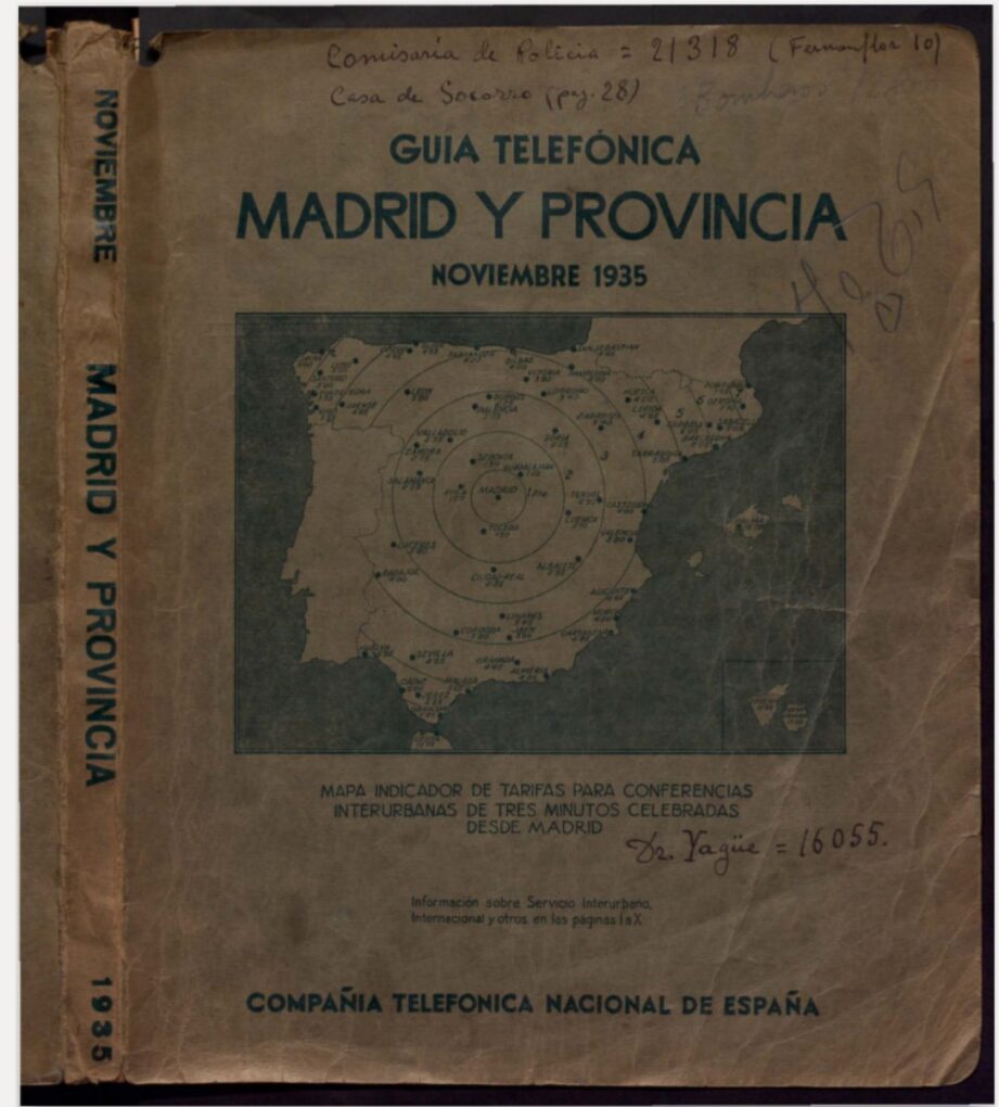 Guía telefónica de Madrid
