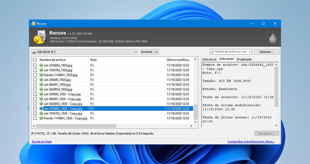 Recupera archivos borrados fácilmente con Software Recuva 26 Recuperación de archivos exitosa