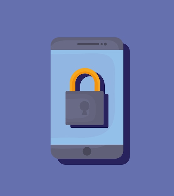 Icono de teléfono y candado