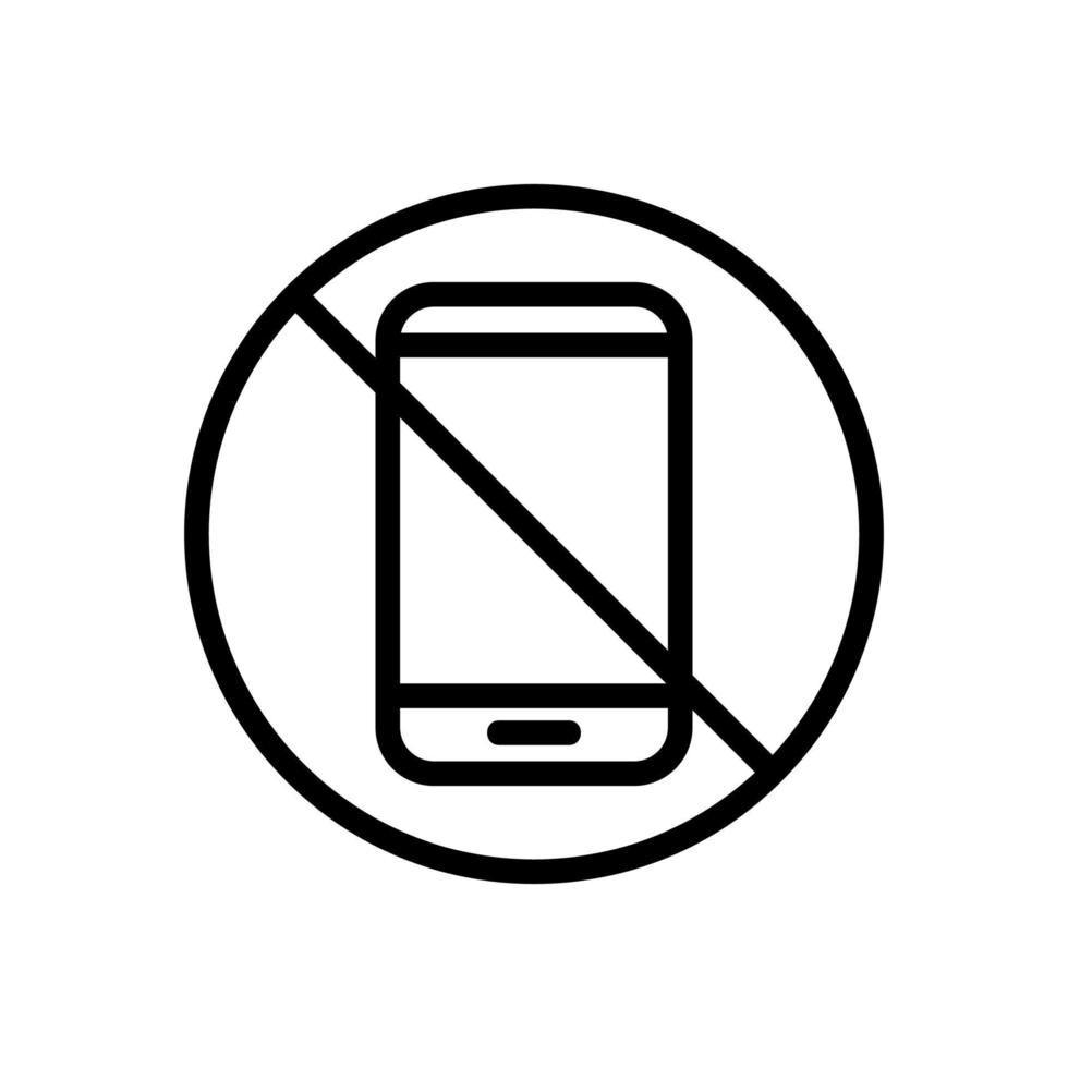 Icono de teléfono prohibido