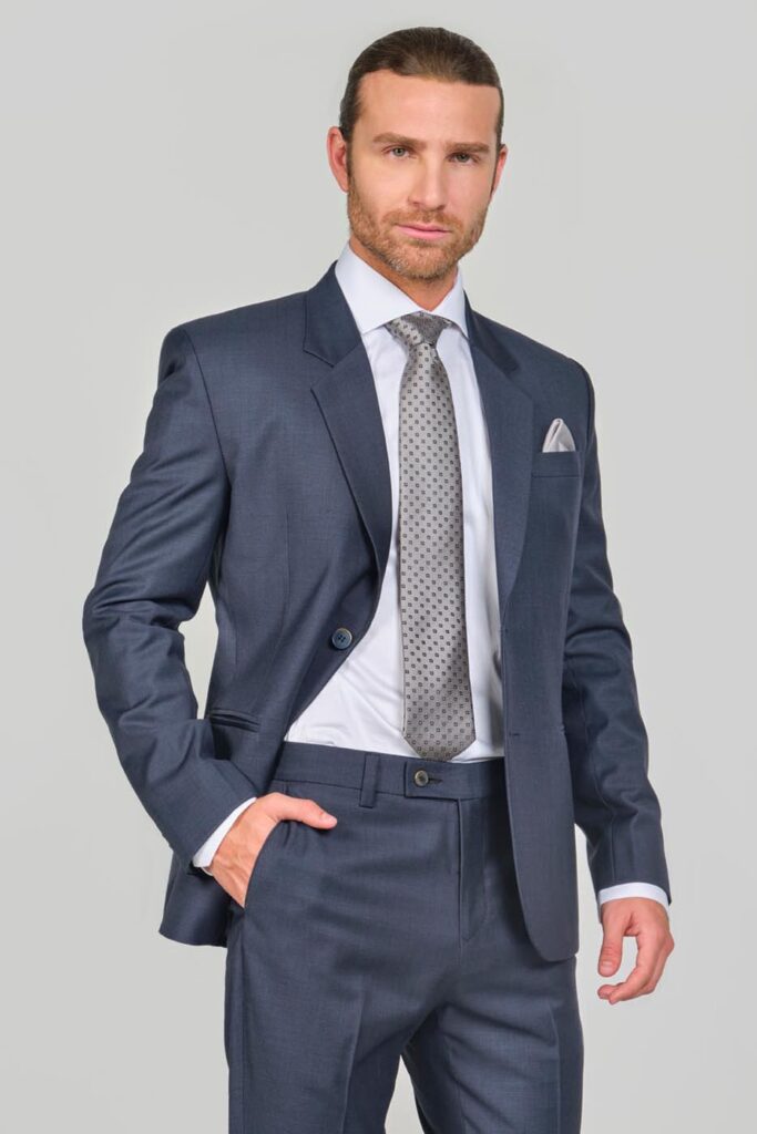 traje formal sobre medida pano tropical gris plomo 02