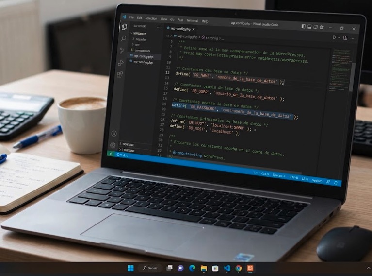 Constantes de conexión a la base de datos en el archivo wp-config.php