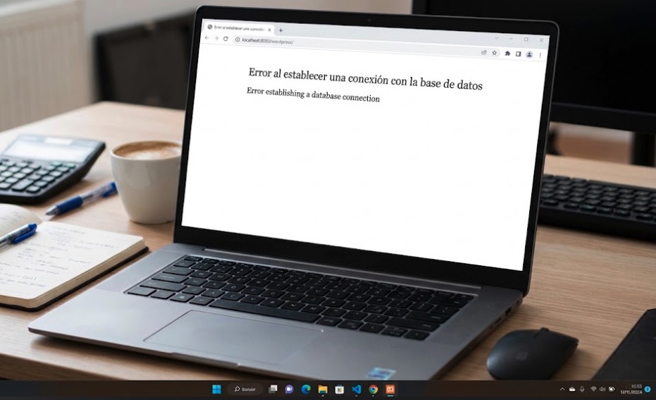 Pantalla de error al establecer una conexión con la base de datos en WordPress